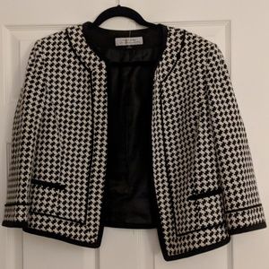 Tahari ASL Black and White Blazer